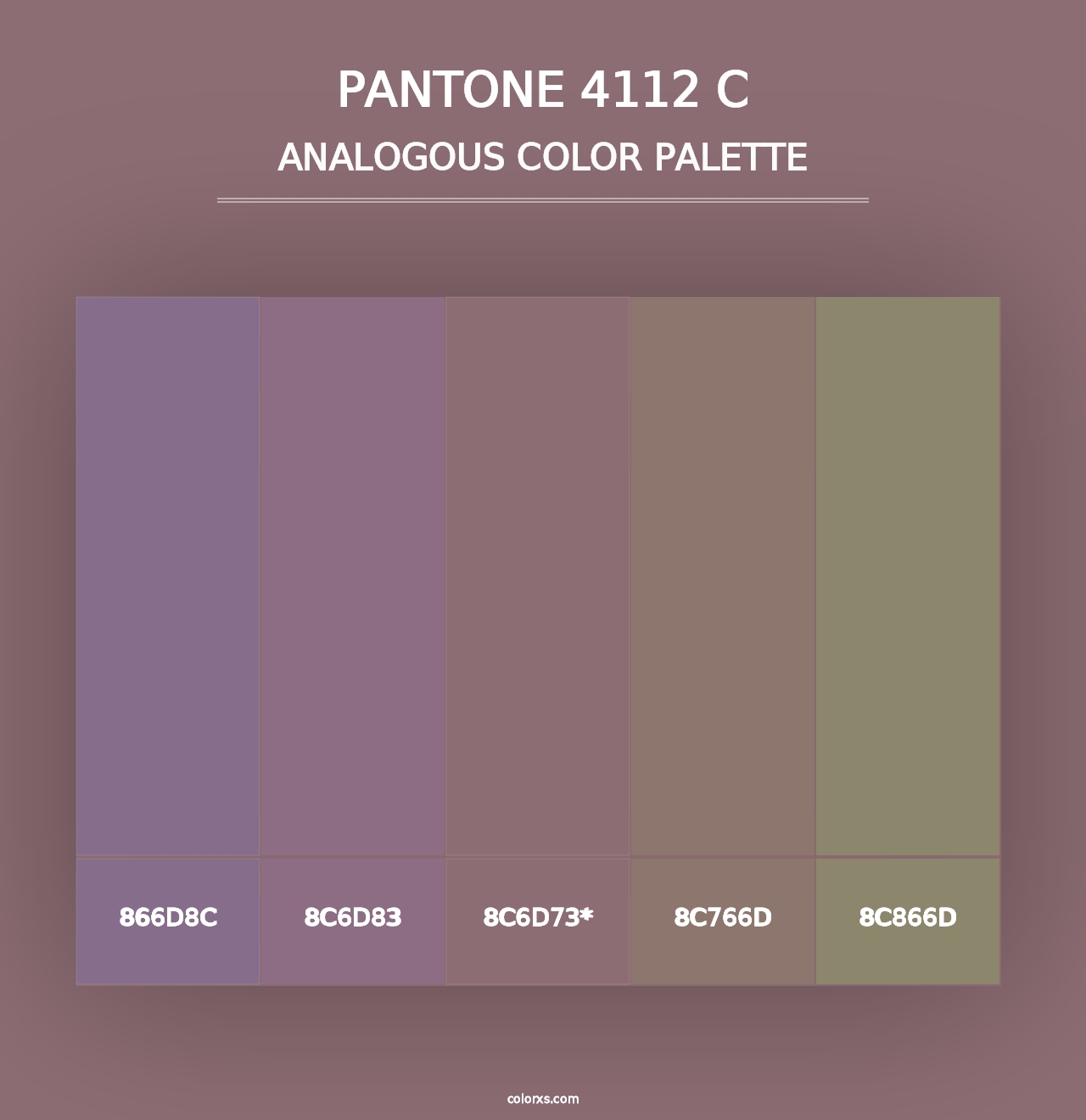 PANTONE 4112 C - Analogous Color Palette