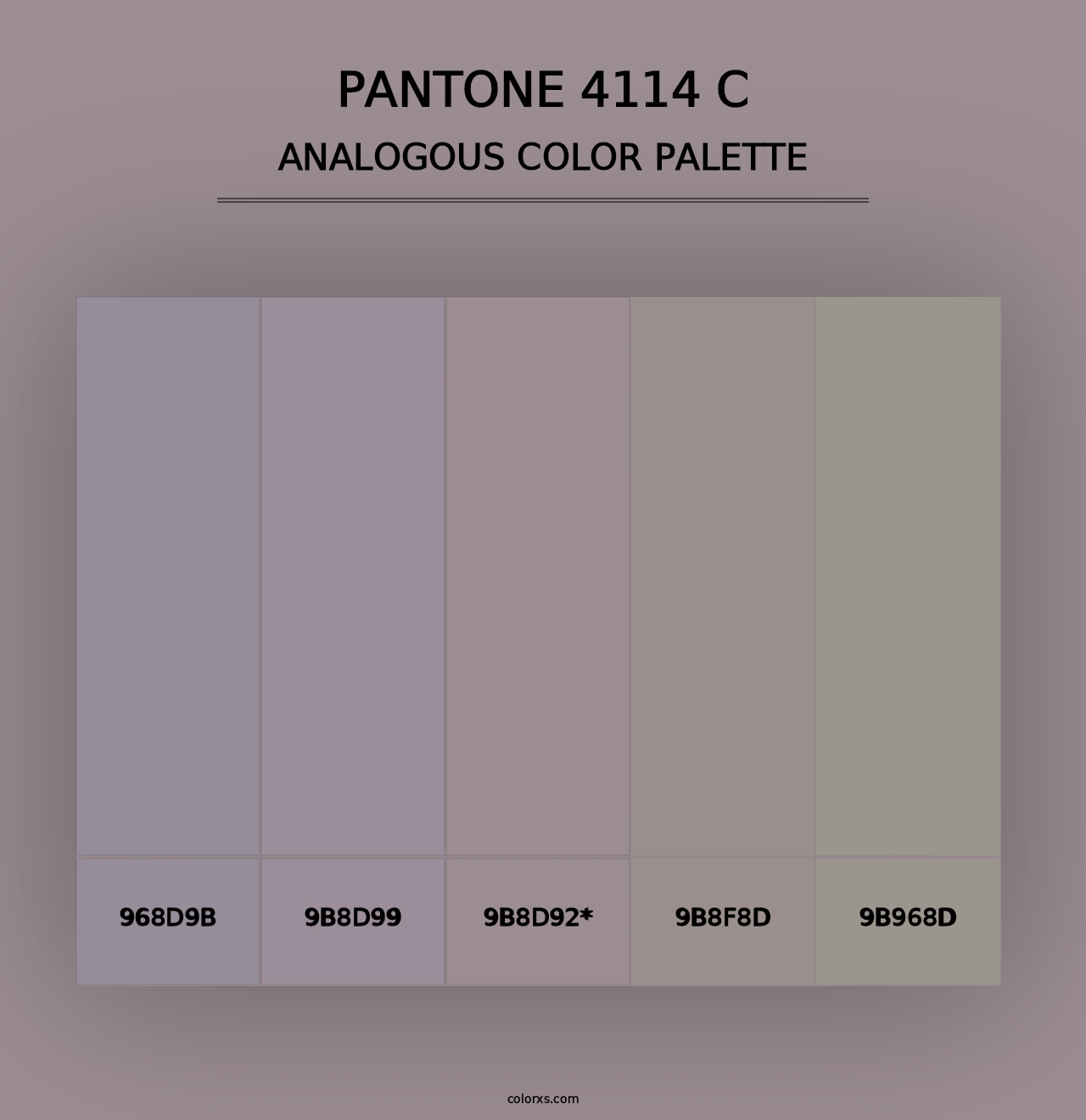 PANTONE 4114 C - Analogous Color Palette