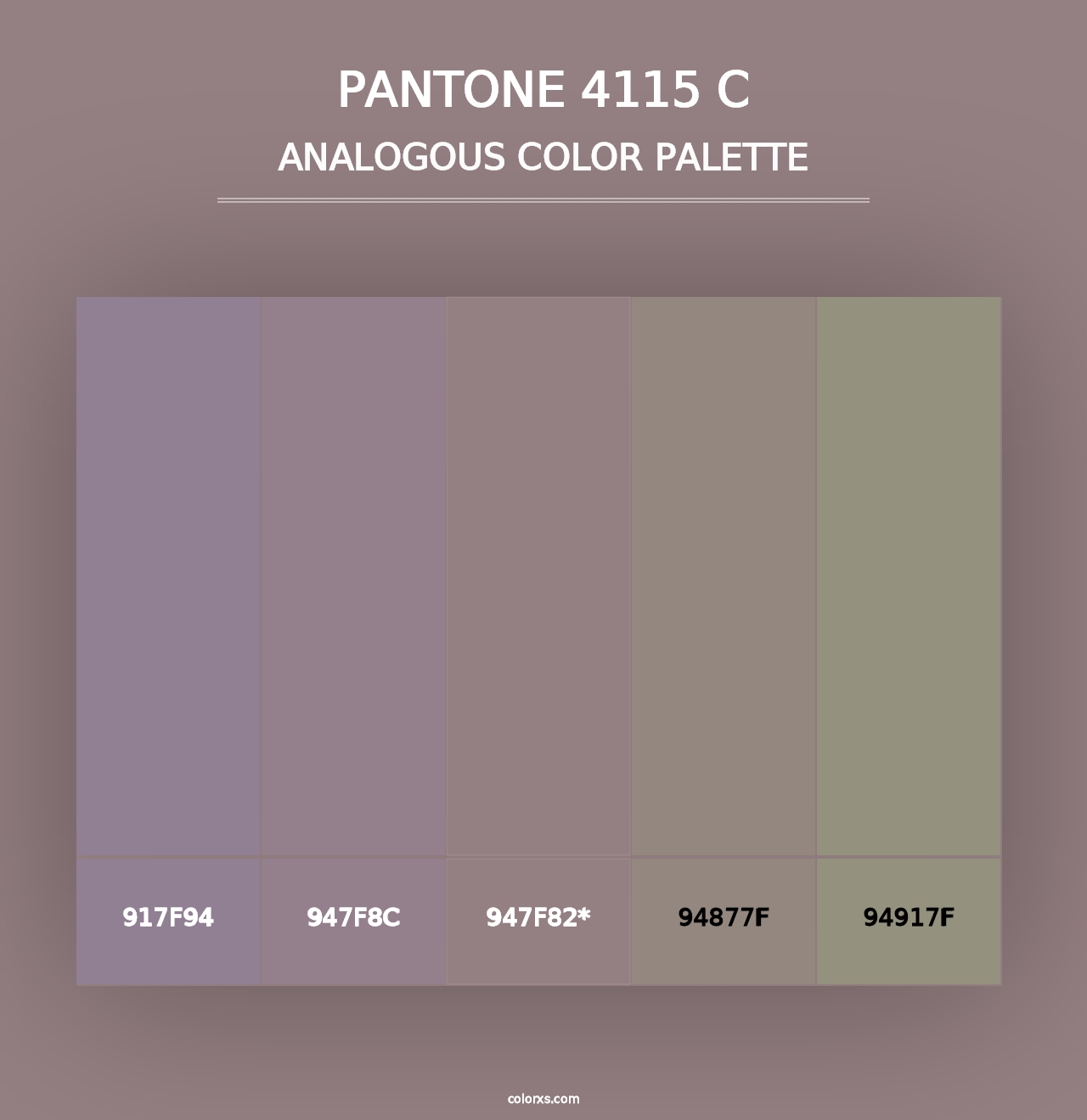 PANTONE 4115 C - Analogous Color Palette