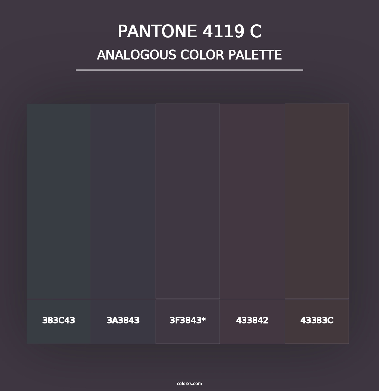 PANTONE 4119 C - Analogous Color Palette