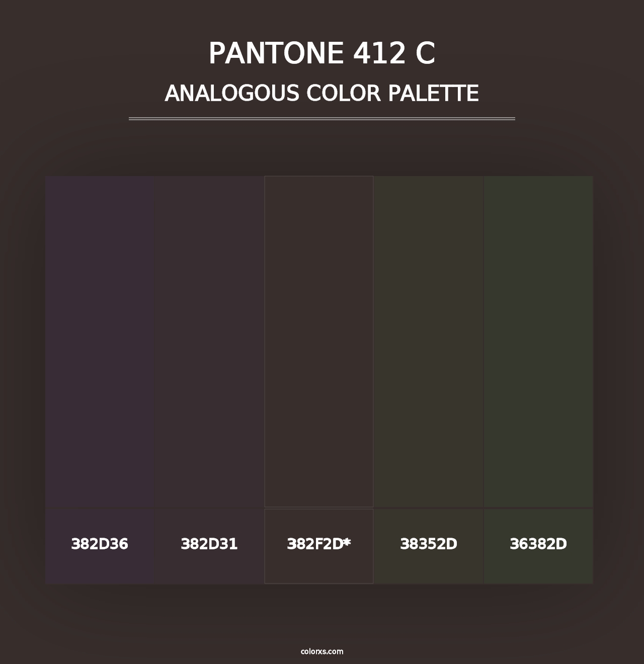 PANTONE 412 C - Analogous Color Palette