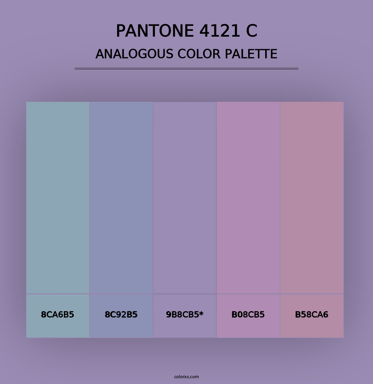 PANTONE 4121 C - Analogous Color Palette