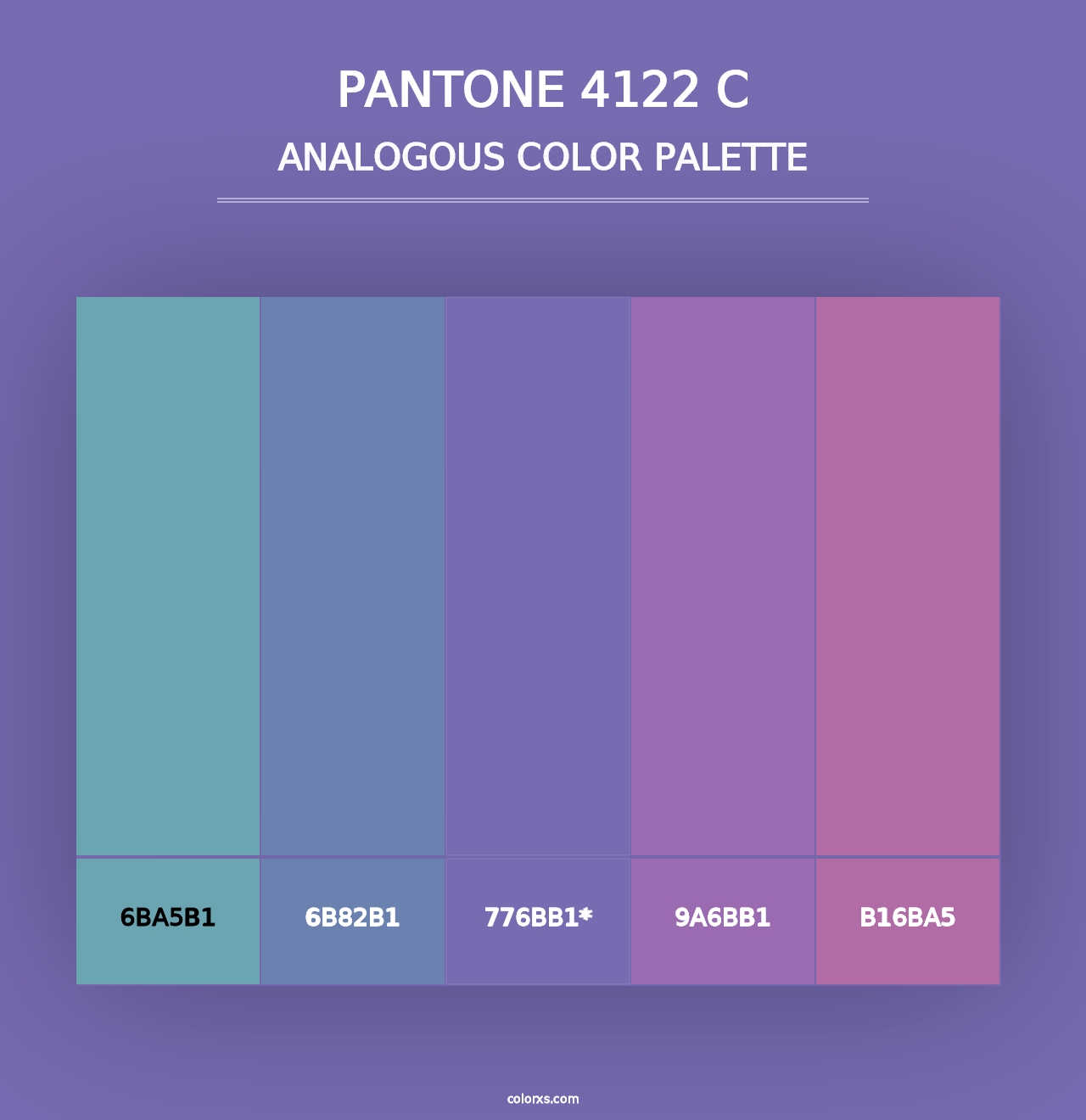 PANTONE 4122 C - Analogous Color Palette