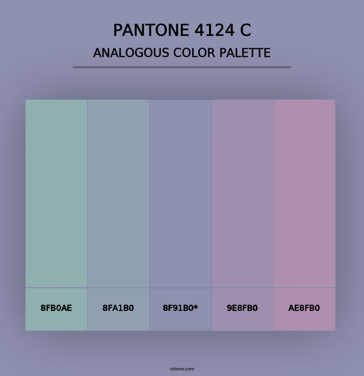 PANTONE 4124 C - Analogous Color Palette