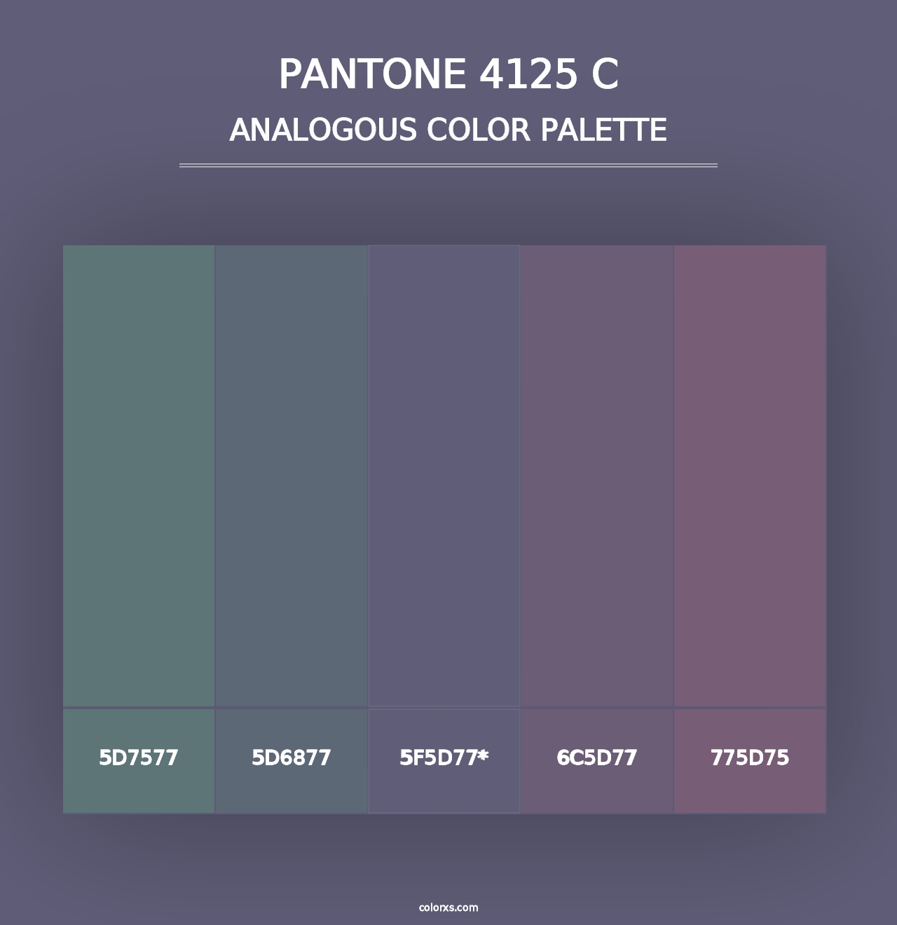 PANTONE 4125 C - Analogous Color Palette