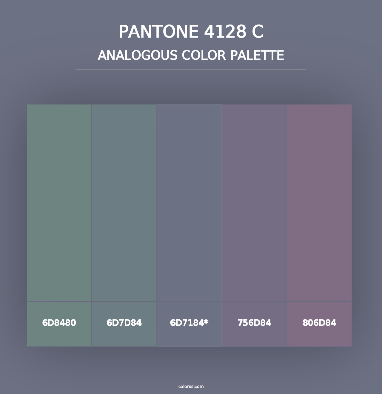 PANTONE 4128 C - Analogous Color Palette