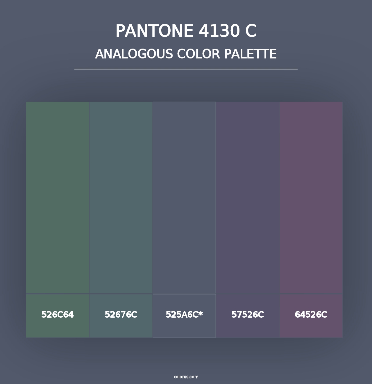 PANTONE 4130 C - Analogous Color Palette