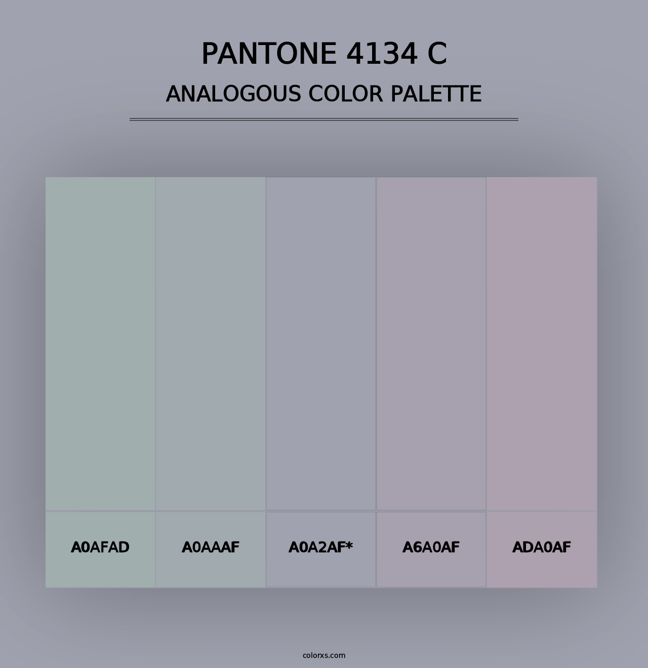 PANTONE 4134 C - Analogous Color Palette