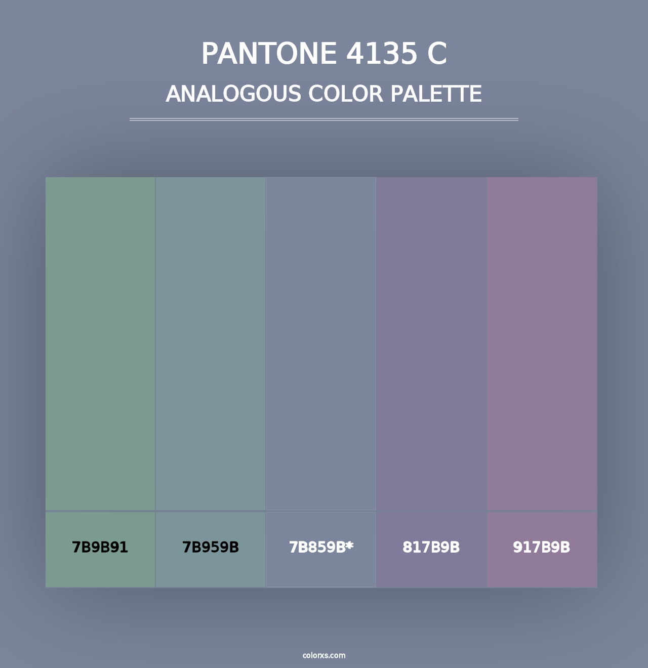 PANTONE 4135 C - Analogous Color Palette