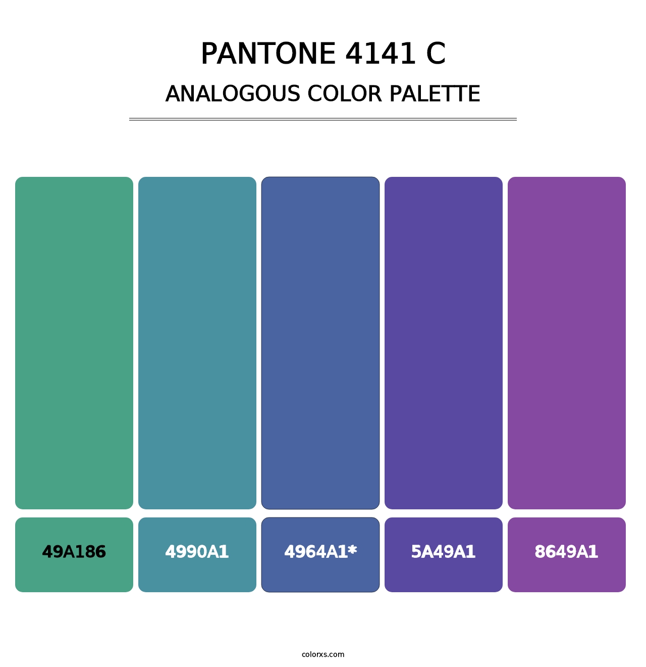 PANTONE 4141 C - Analogous Color Palette