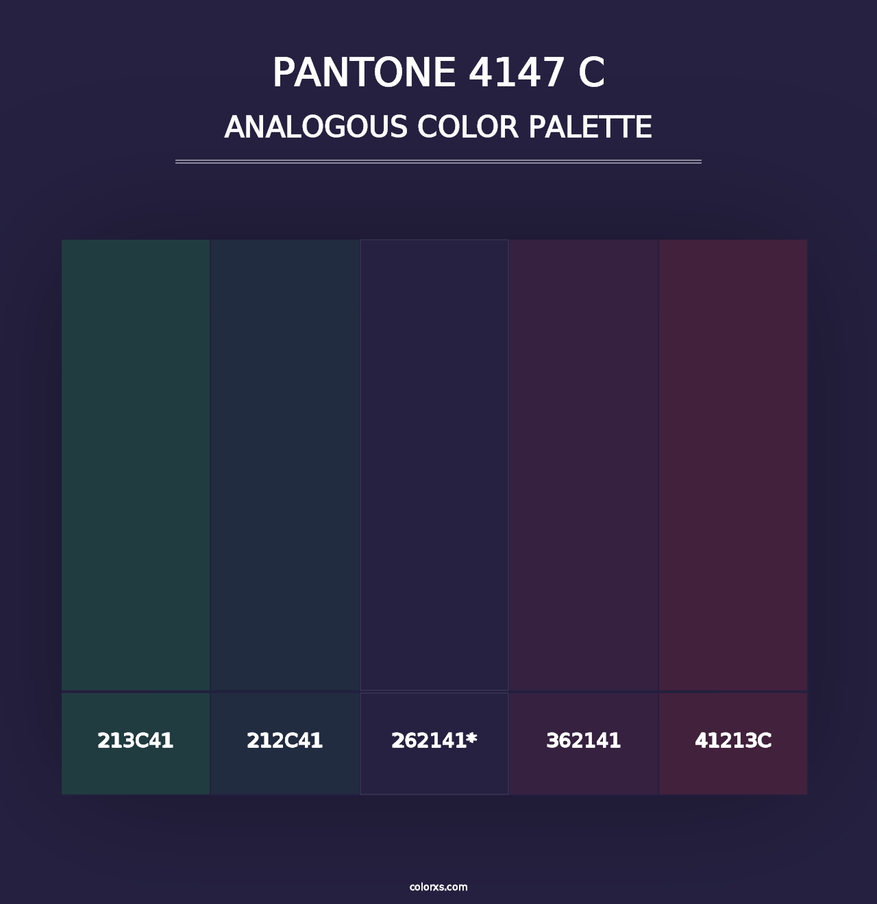 PANTONE 4147 C - Analogous Color Palette