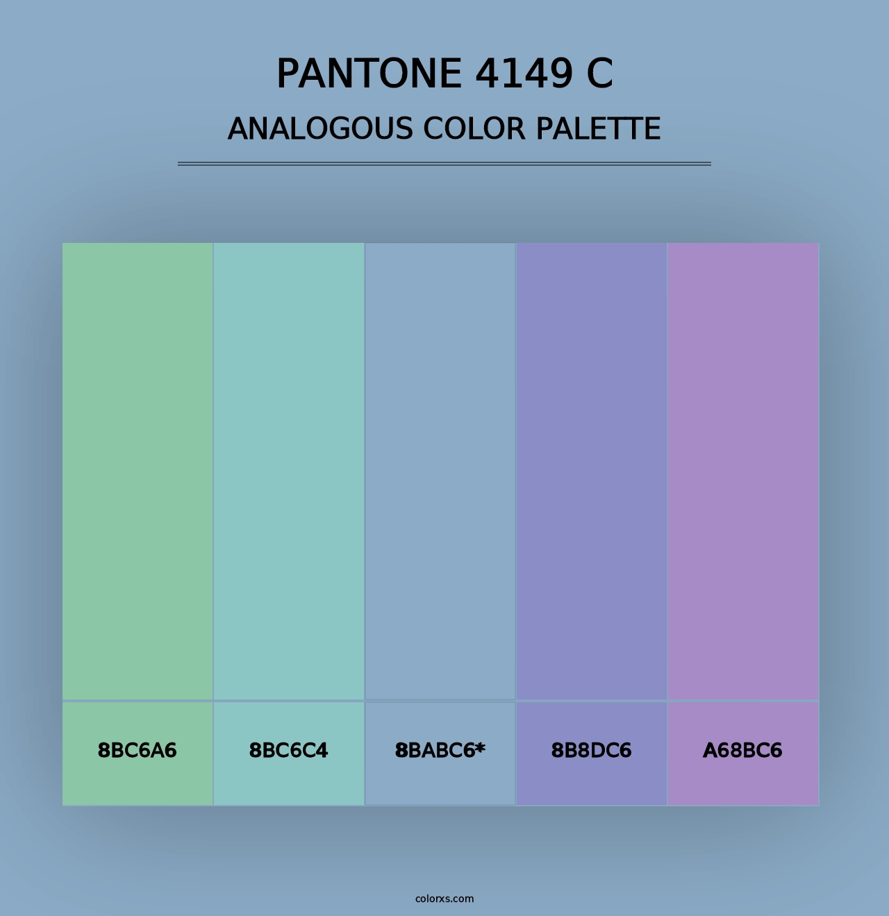 PANTONE 4149 C - Analogous Color Palette