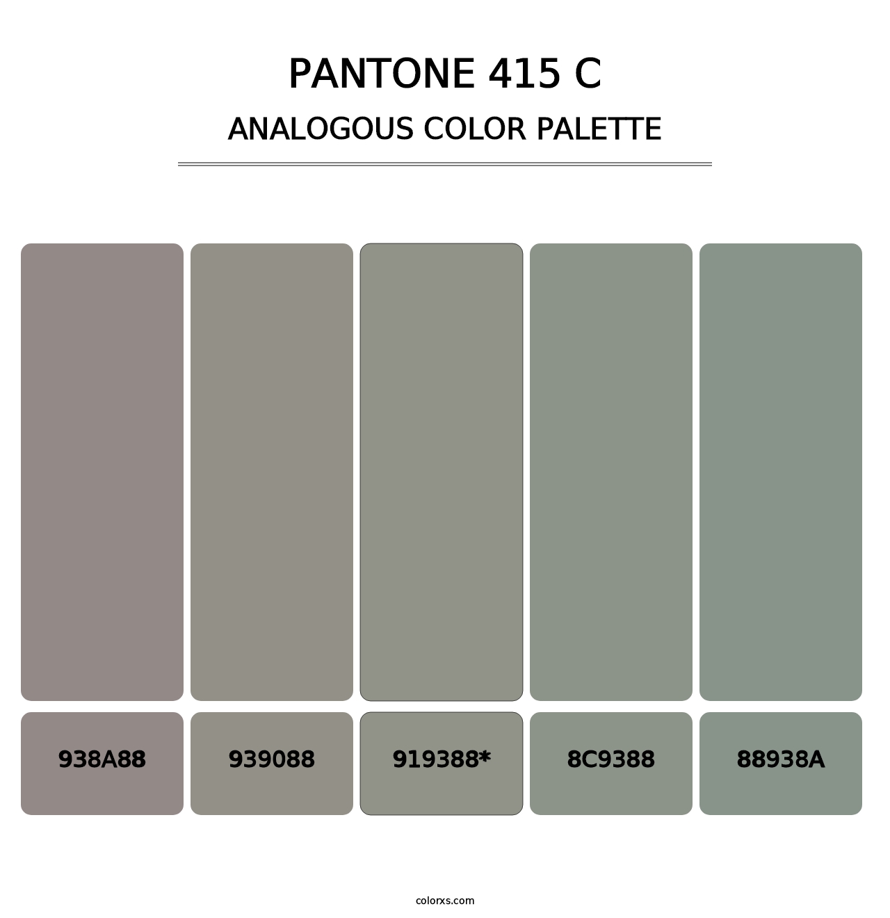 PANTONE 415 C - Analogous Color Palette