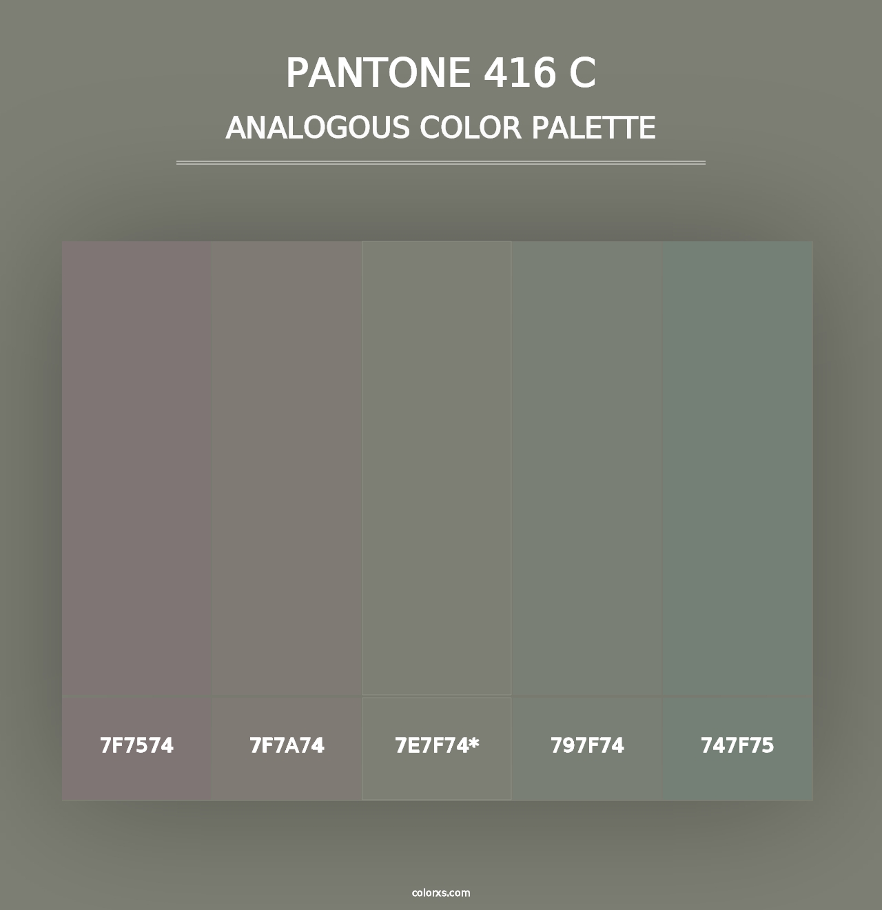 PANTONE 416 C - Analogous Color Palette