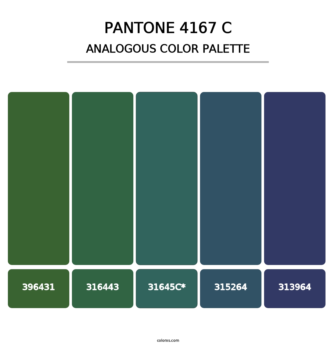 PANTONE 4167 C - Analogous Color Palette