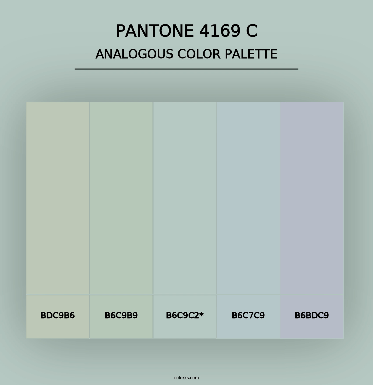 PANTONE 4169 C - Analogous Color Palette