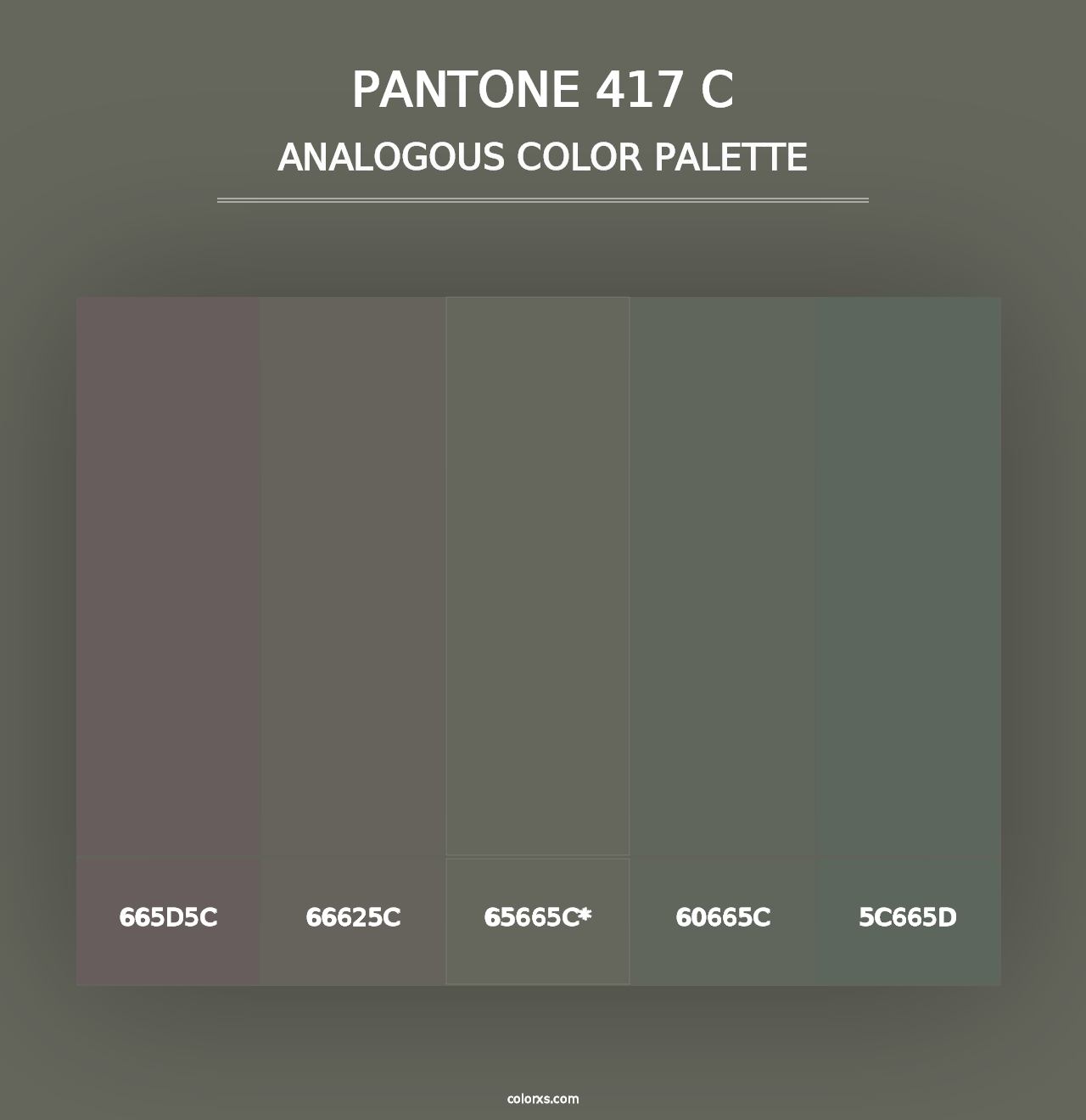 PANTONE 417 C - Analogous Color Palette