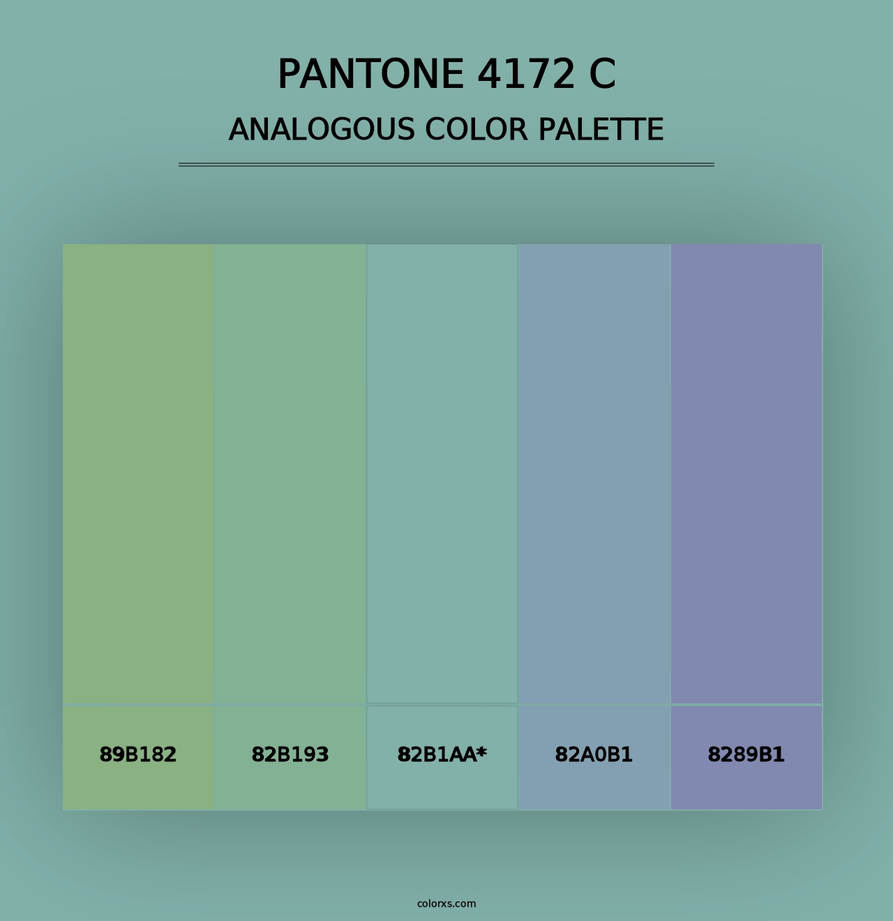 PANTONE 4172 C - Analogous Color Palette