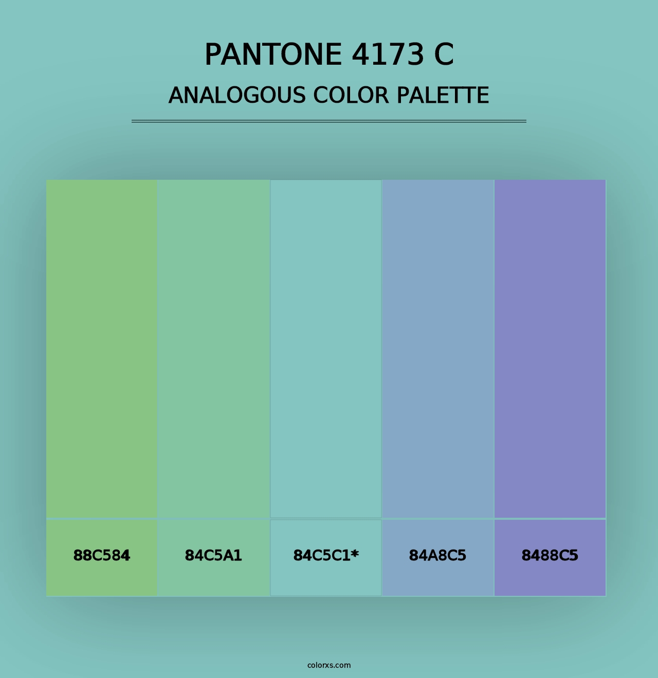 PANTONE 4173 C - Analogous Color Palette