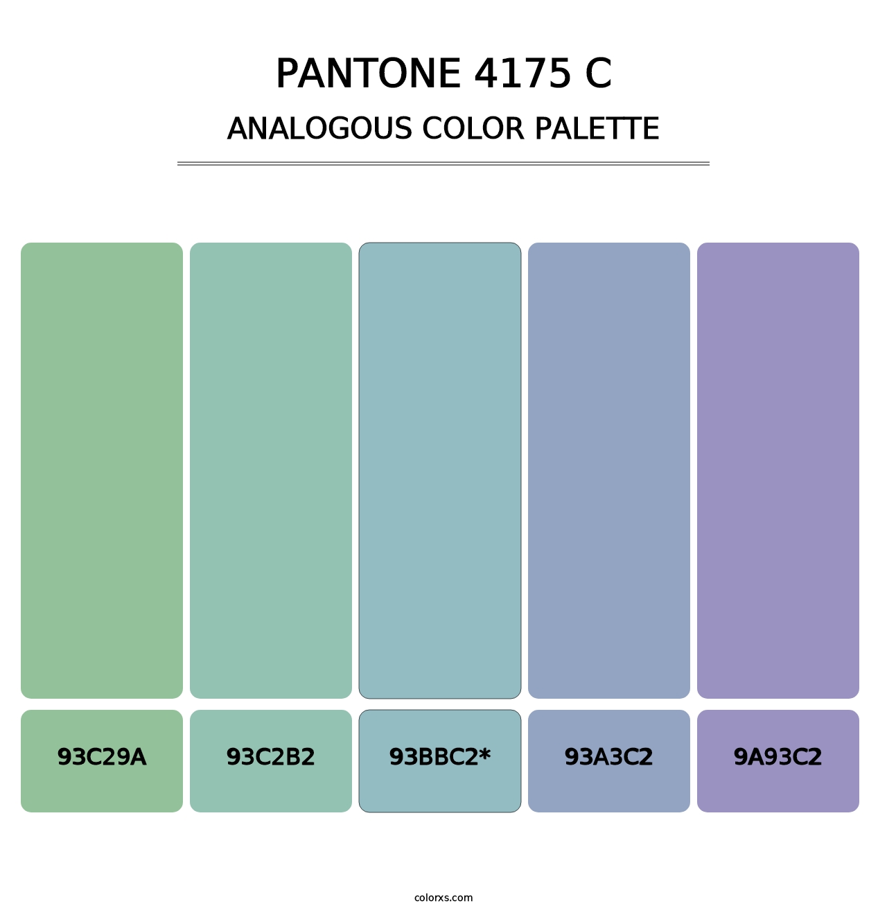 PANTONE 4175 C - Analogous Color Palette