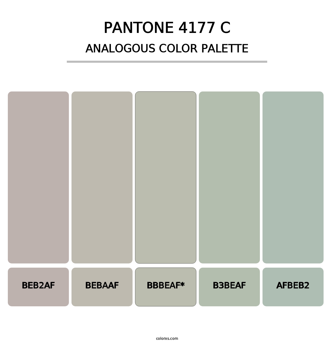 PANTONE 4177 C - Analogous Color Palette