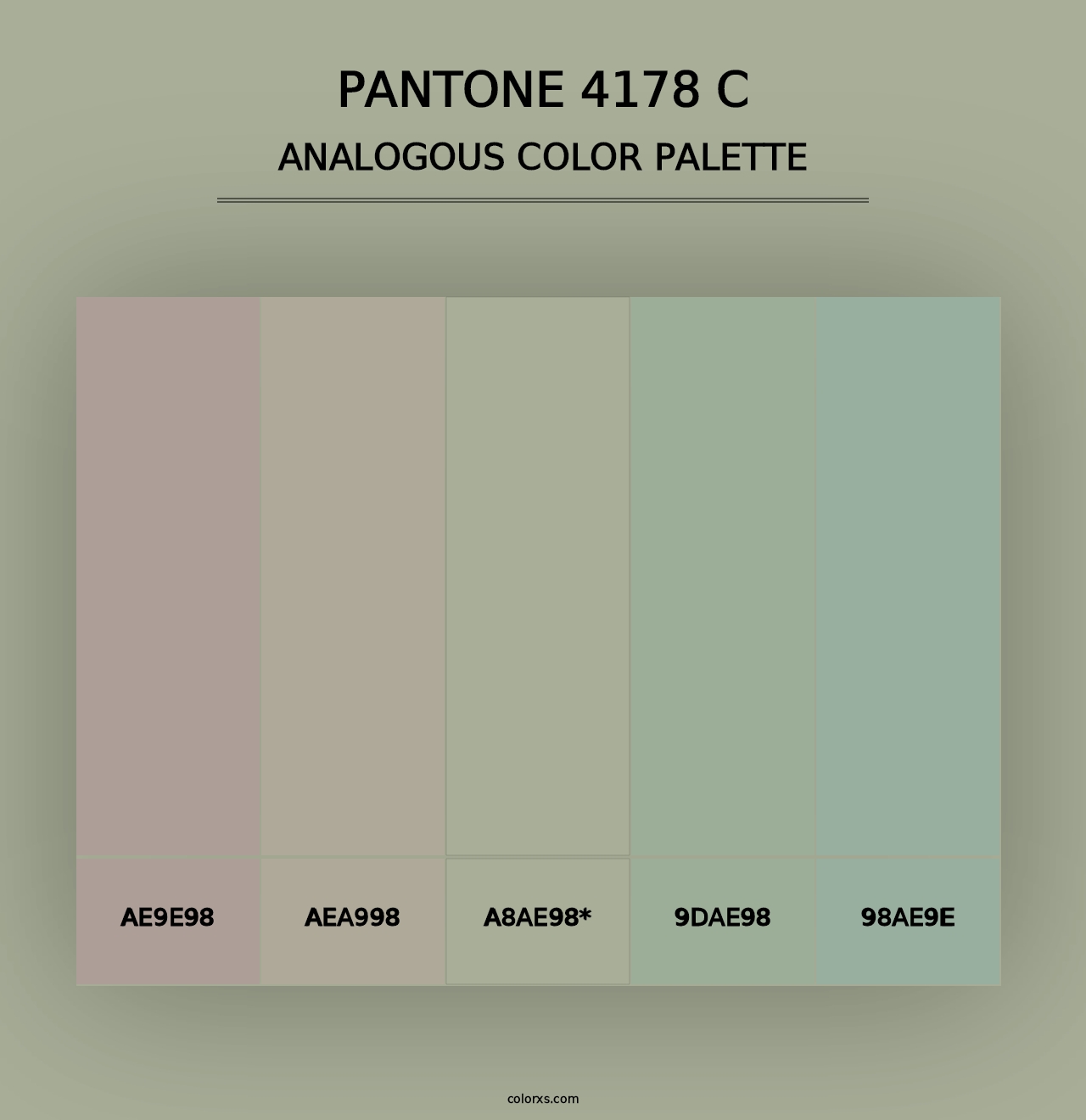 PANTONE 4178 C - Analogous Color Palette