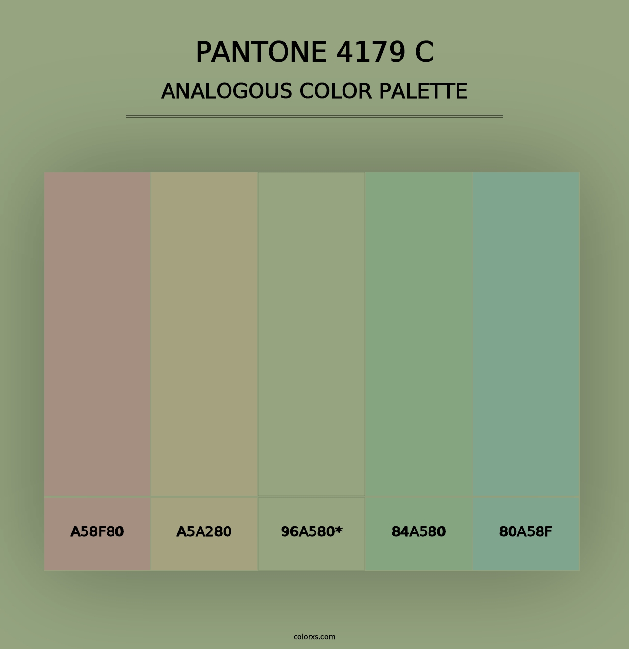 PANTONE 4179 C - Analogous Color Palette