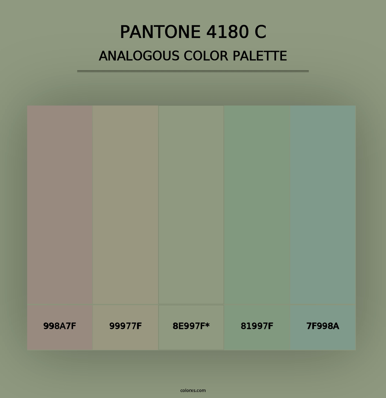 PANTONE 4180 C - Analogous Color Palette