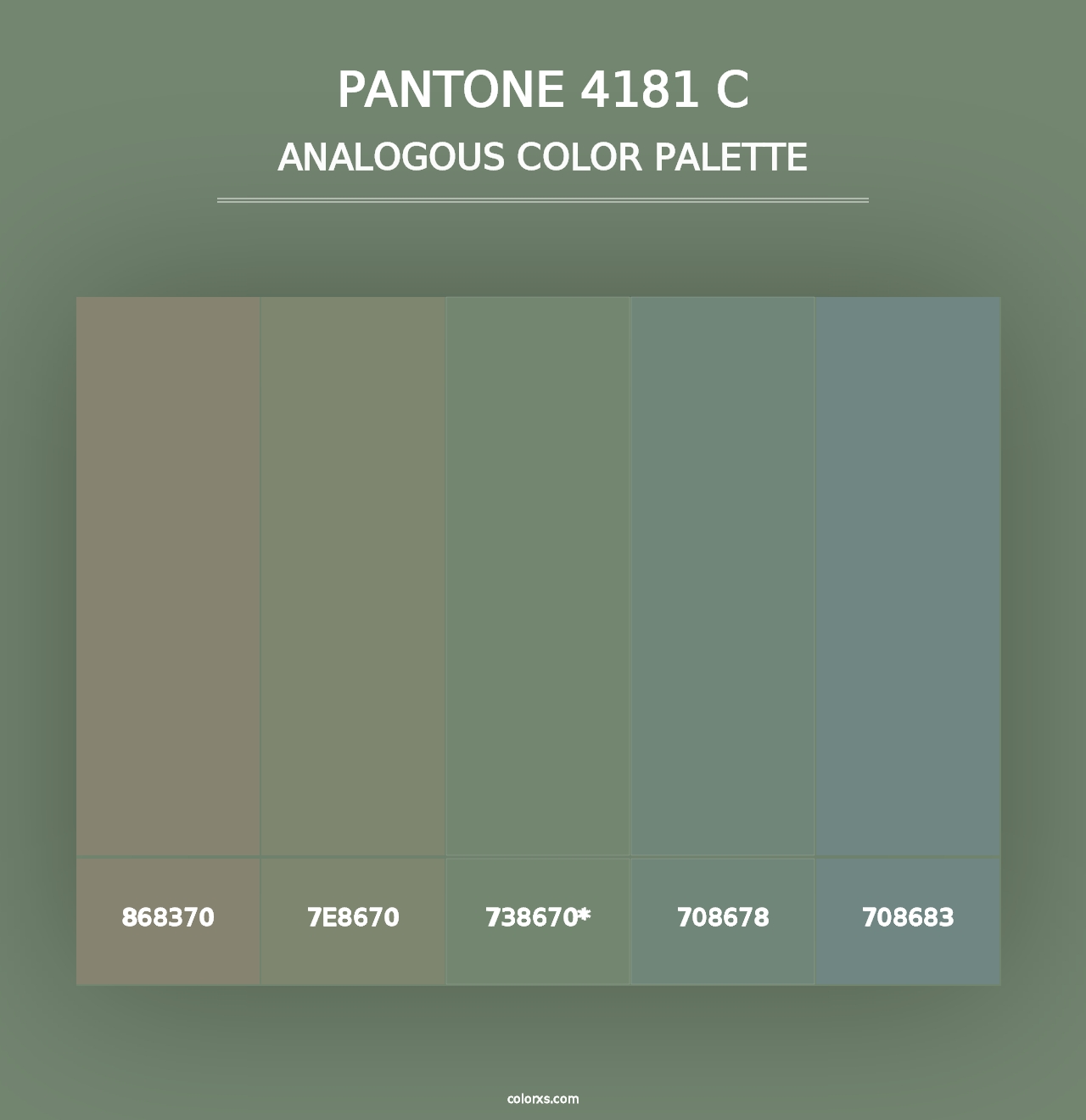 PANTONE 4181 C - Analogous Color Palette