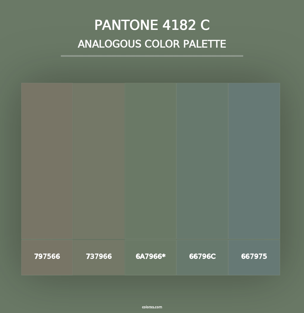 PANTONE 4182 C - Analogous Color Palette