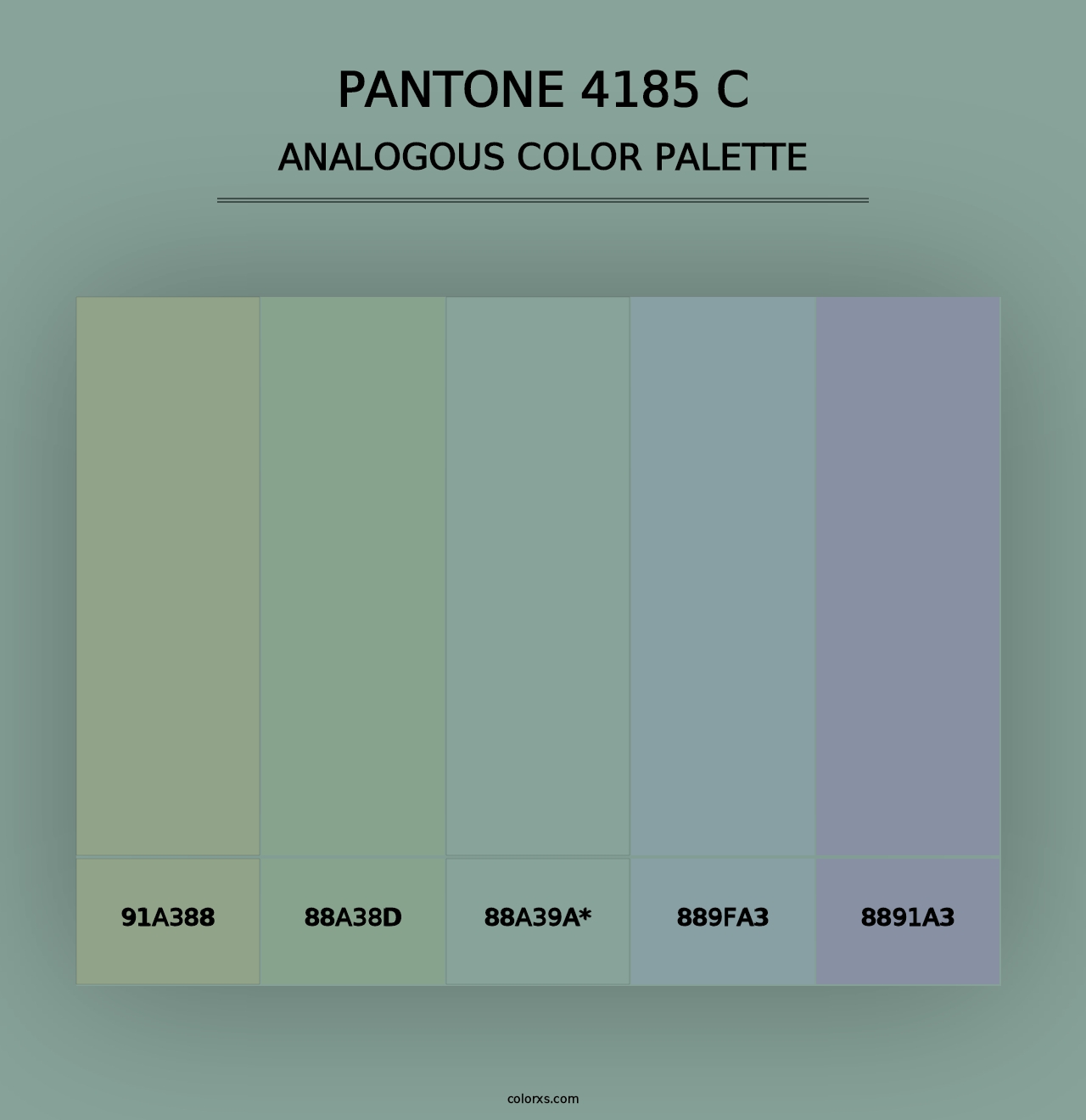 PANTONE 4185 C - Analogous Color Palette