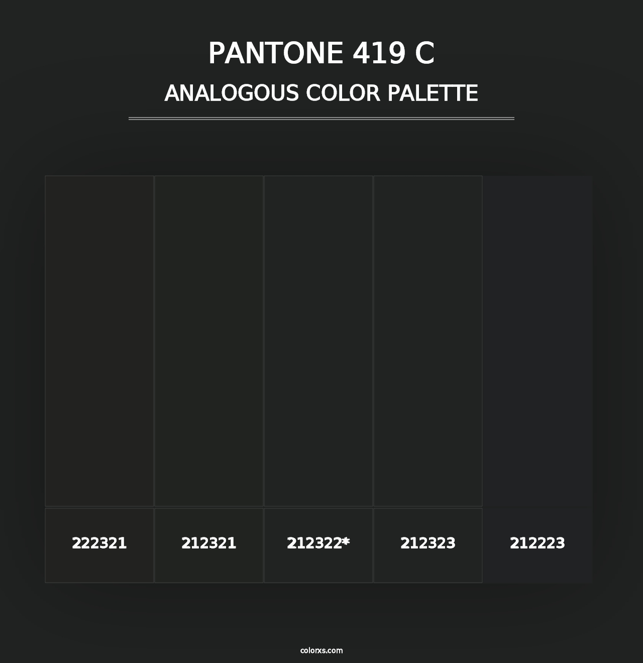 PANTONE 419 C - Analogous Color Palette