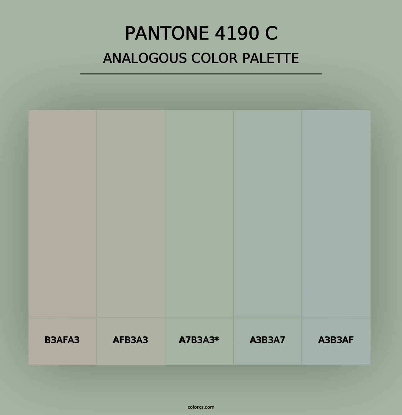 PANTONE 4190 C - Analogous Color Palette