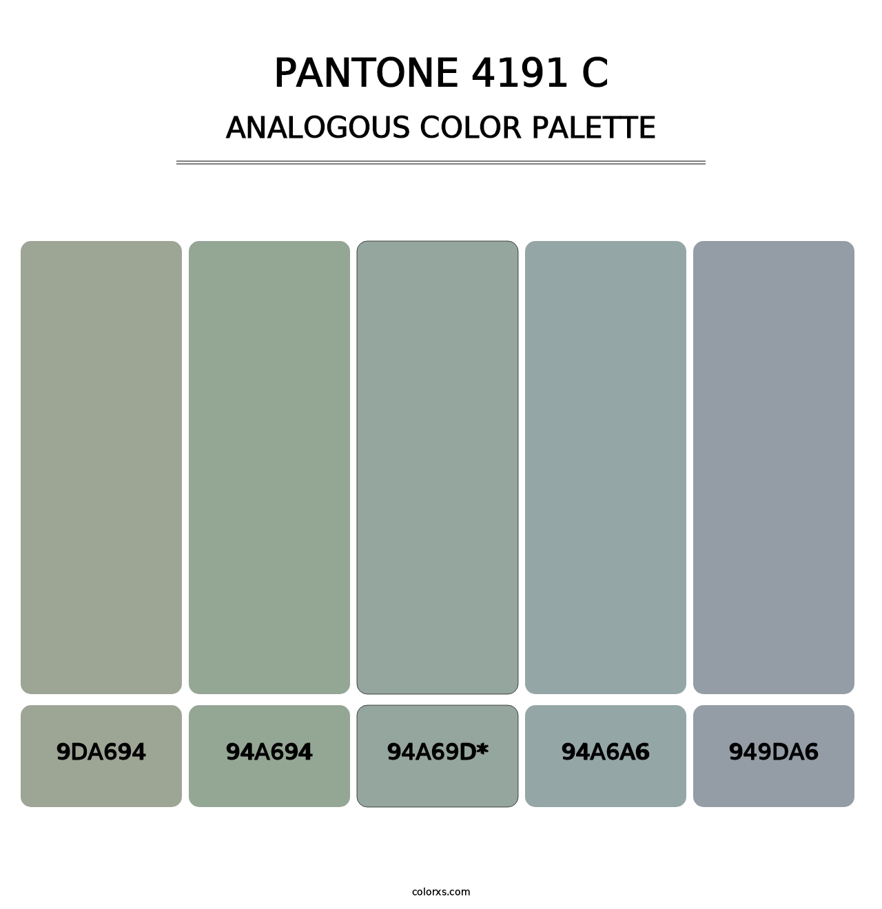 PANTONE 4191 C - Analogous Color Palette