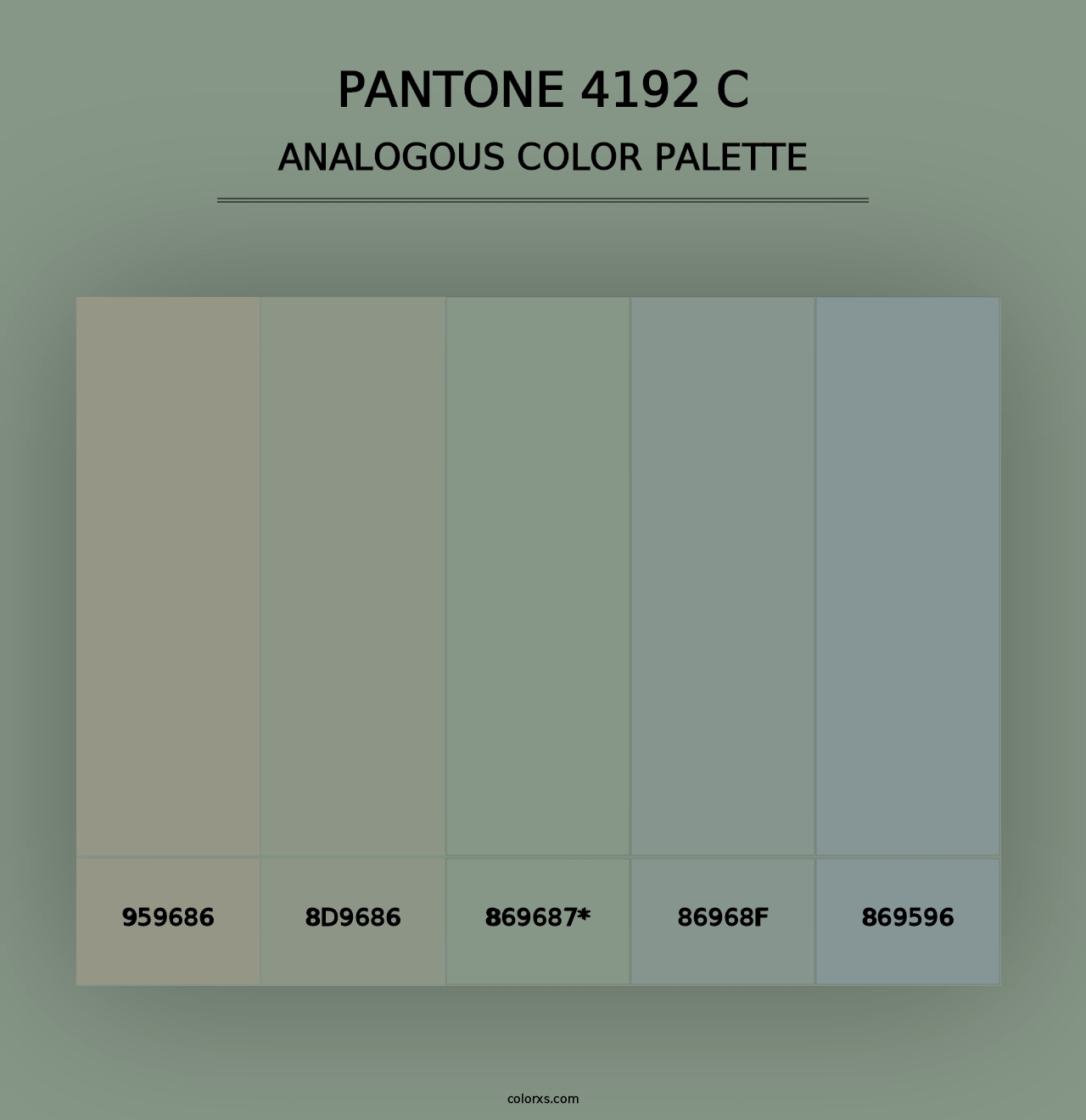 PANTONE 4192 C - Analogous Color Palette