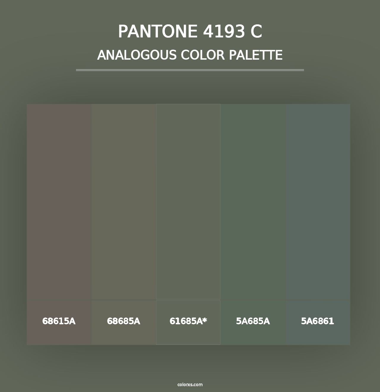 PANTONE 4193 C - Analogous Color Palette