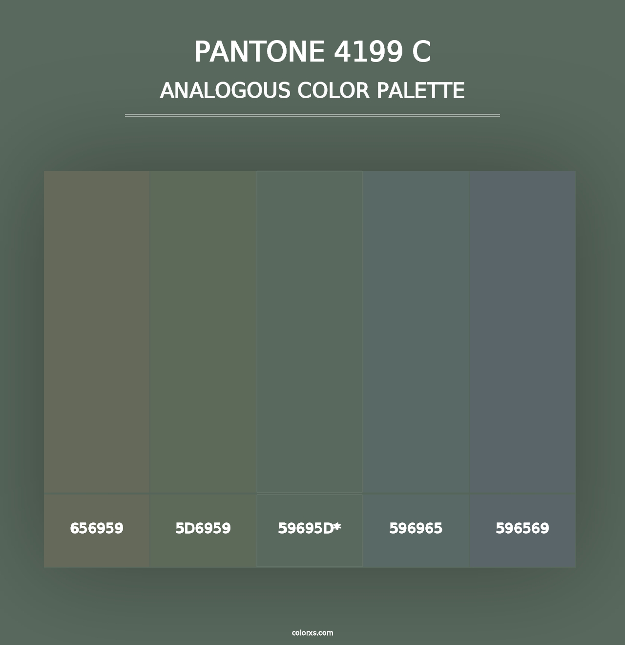 PANTONE 4199 C - Analogous Color Palette