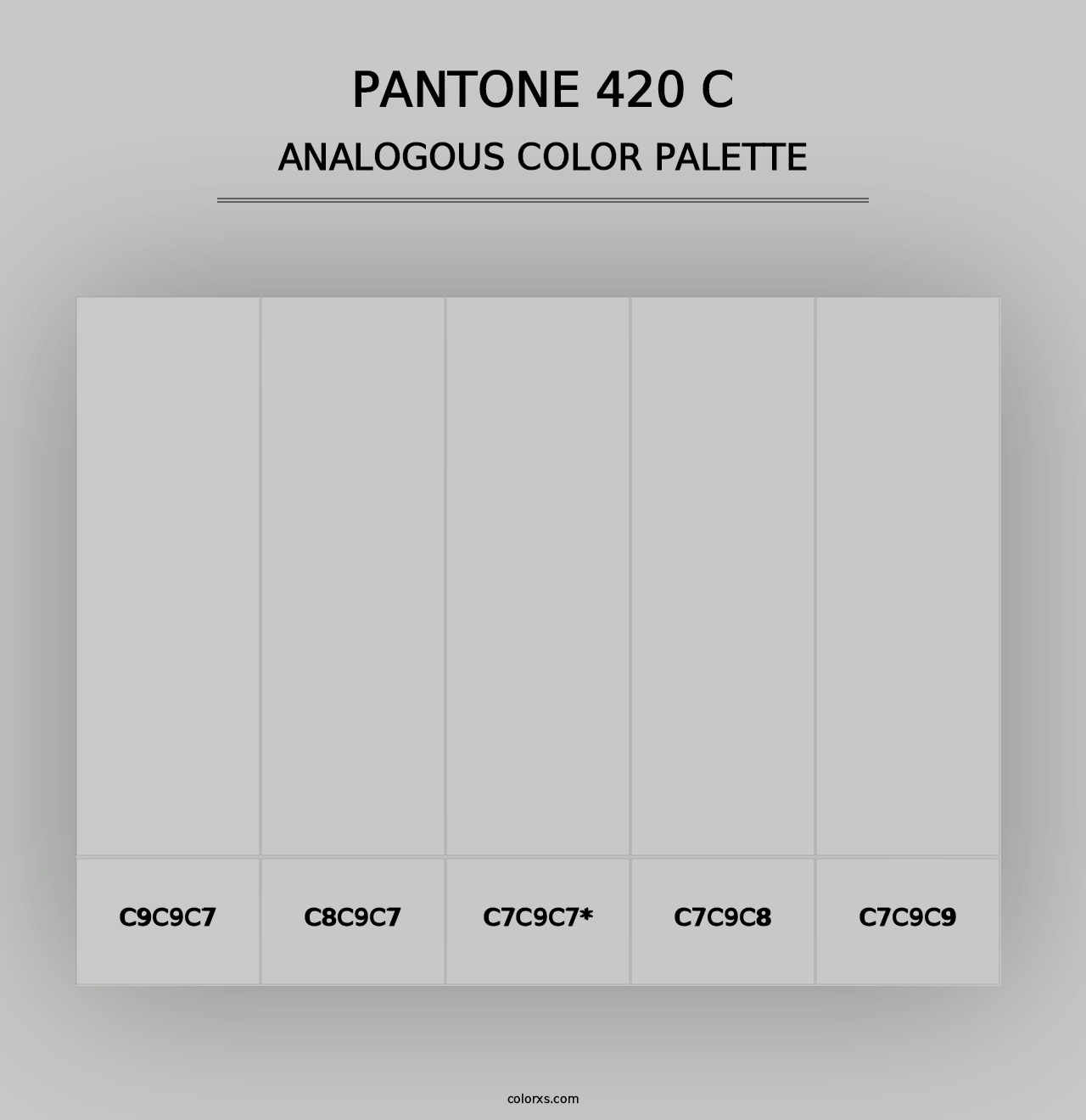 PANTONE 420 C - Analogous Color Palette