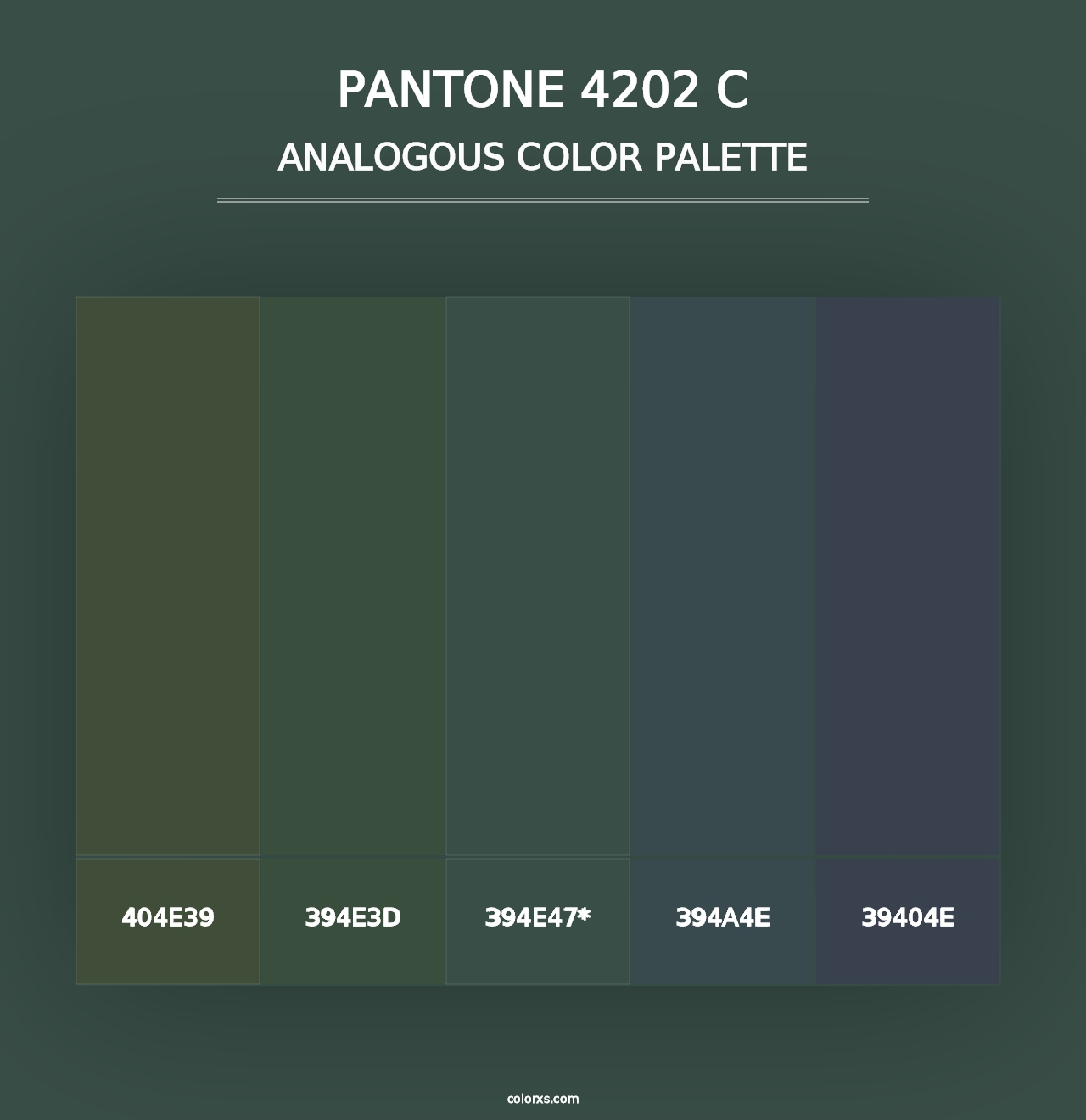 PANTONE 4202 C - Analogous Color Palette