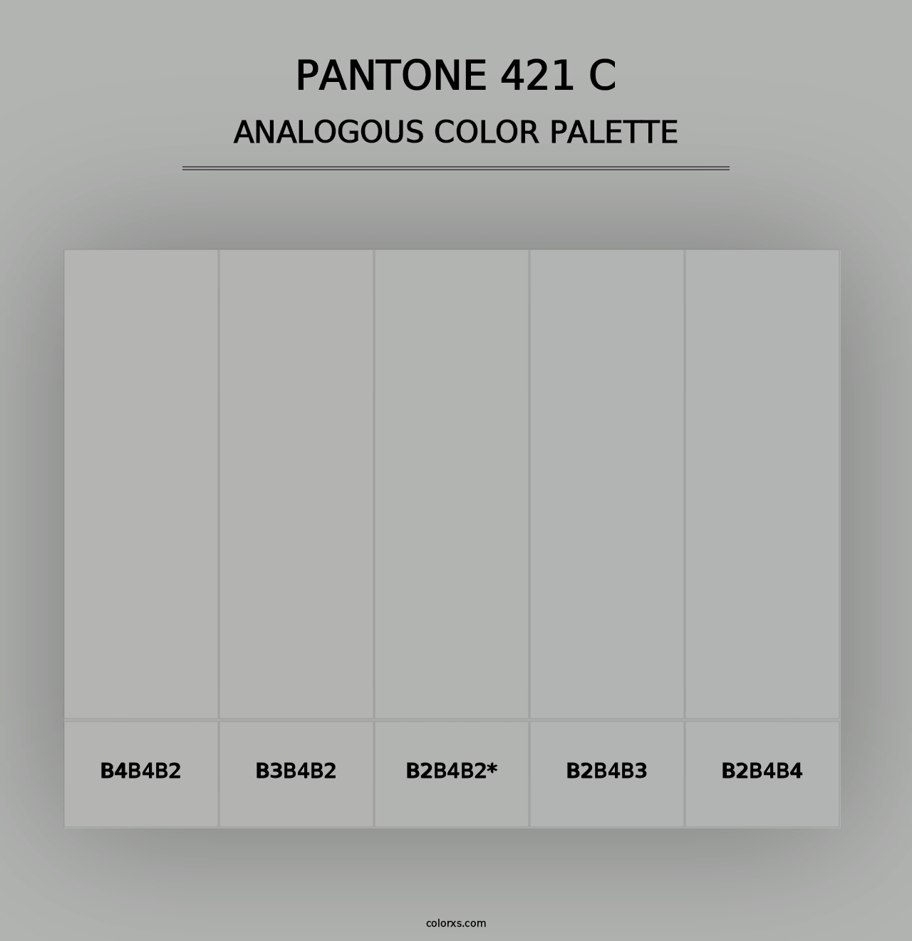 PANTONE 421 C - Analogous Color Palette