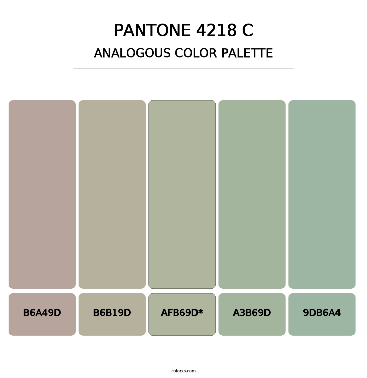 PANTONE 4218 C - Analogous Color Palette