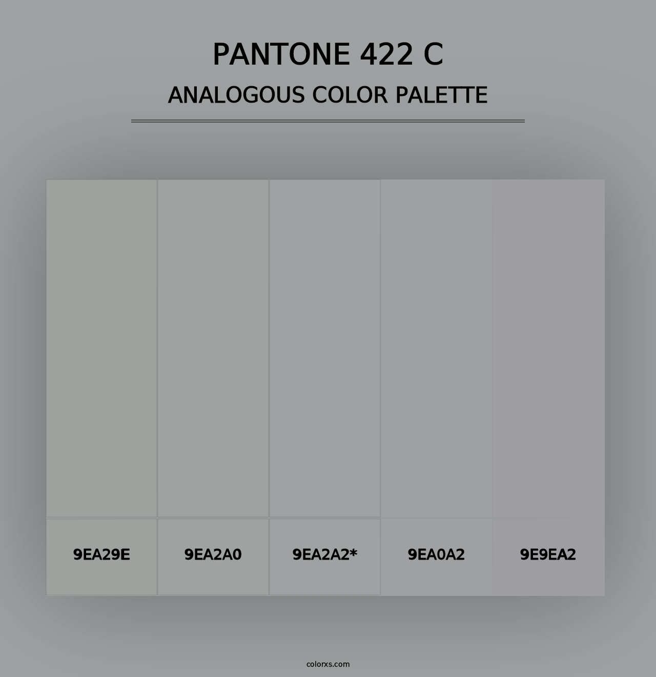 PANTONE 422 C - Analogous Color Palette