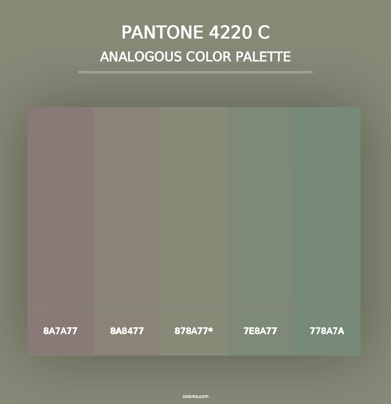 PANTONE 4220 C - Analogous Color Palette