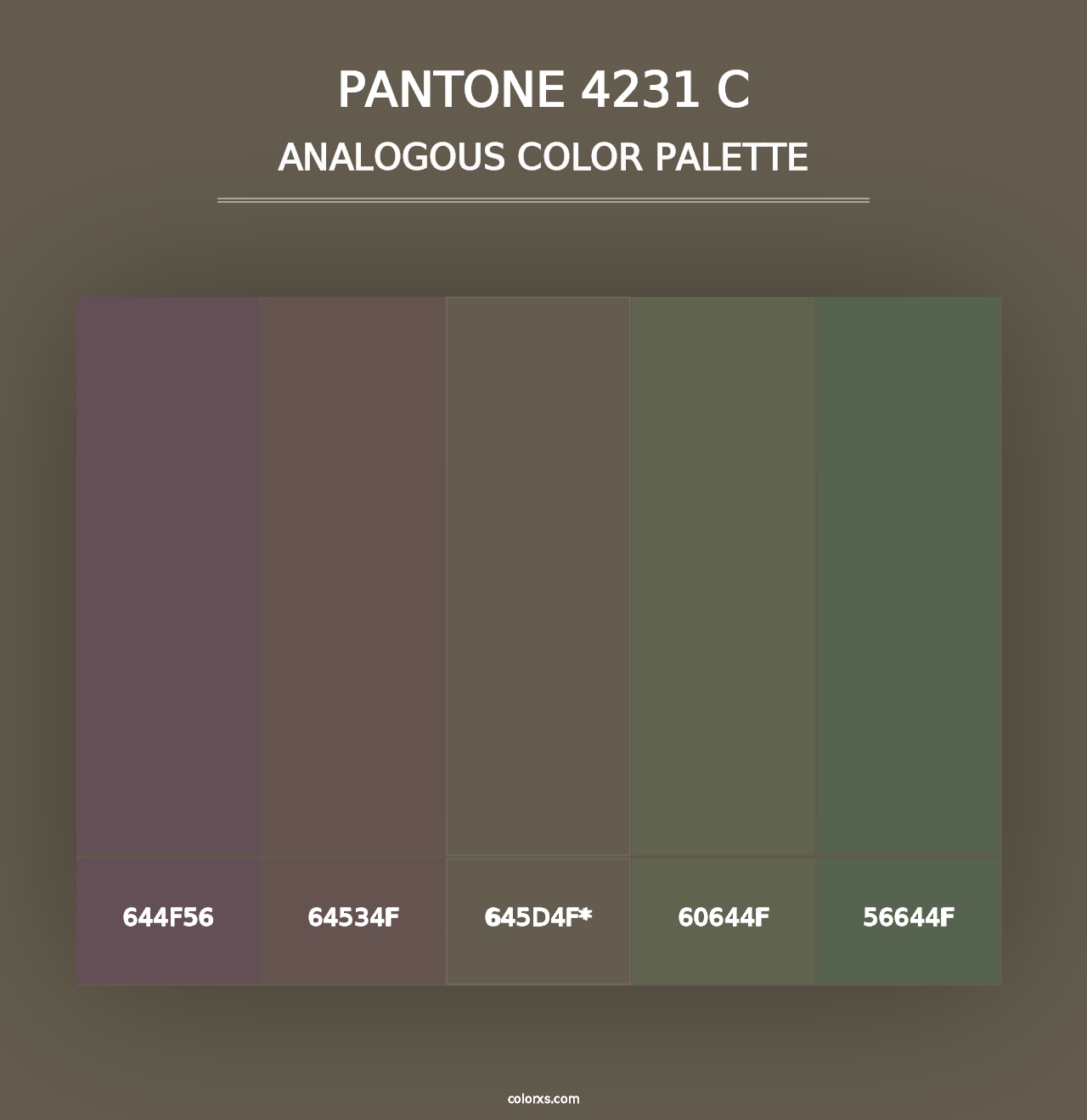 PANTONE 4231 C - Analogous Color Palette