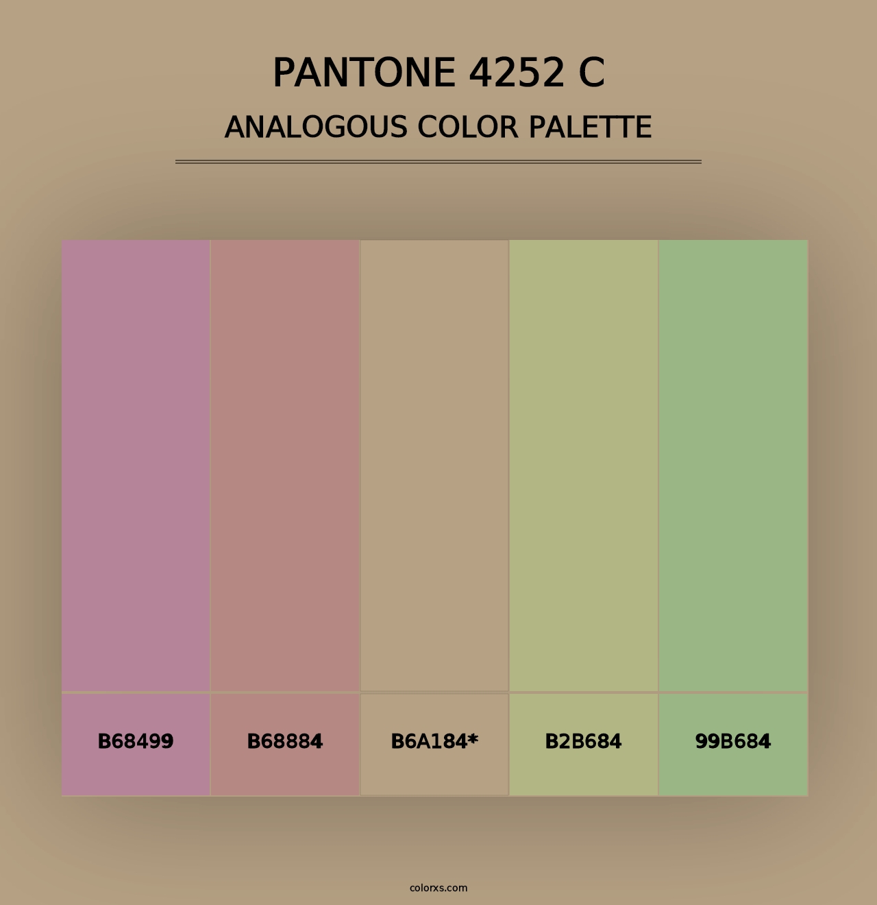 PANTONE 4252 C - Analogous Color Palette