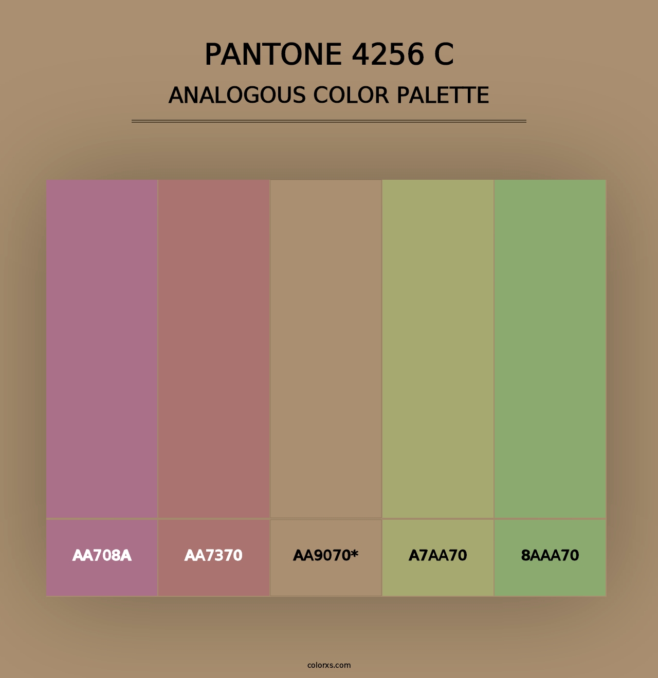 PANTONE 4256 C - Analogous Color Palette