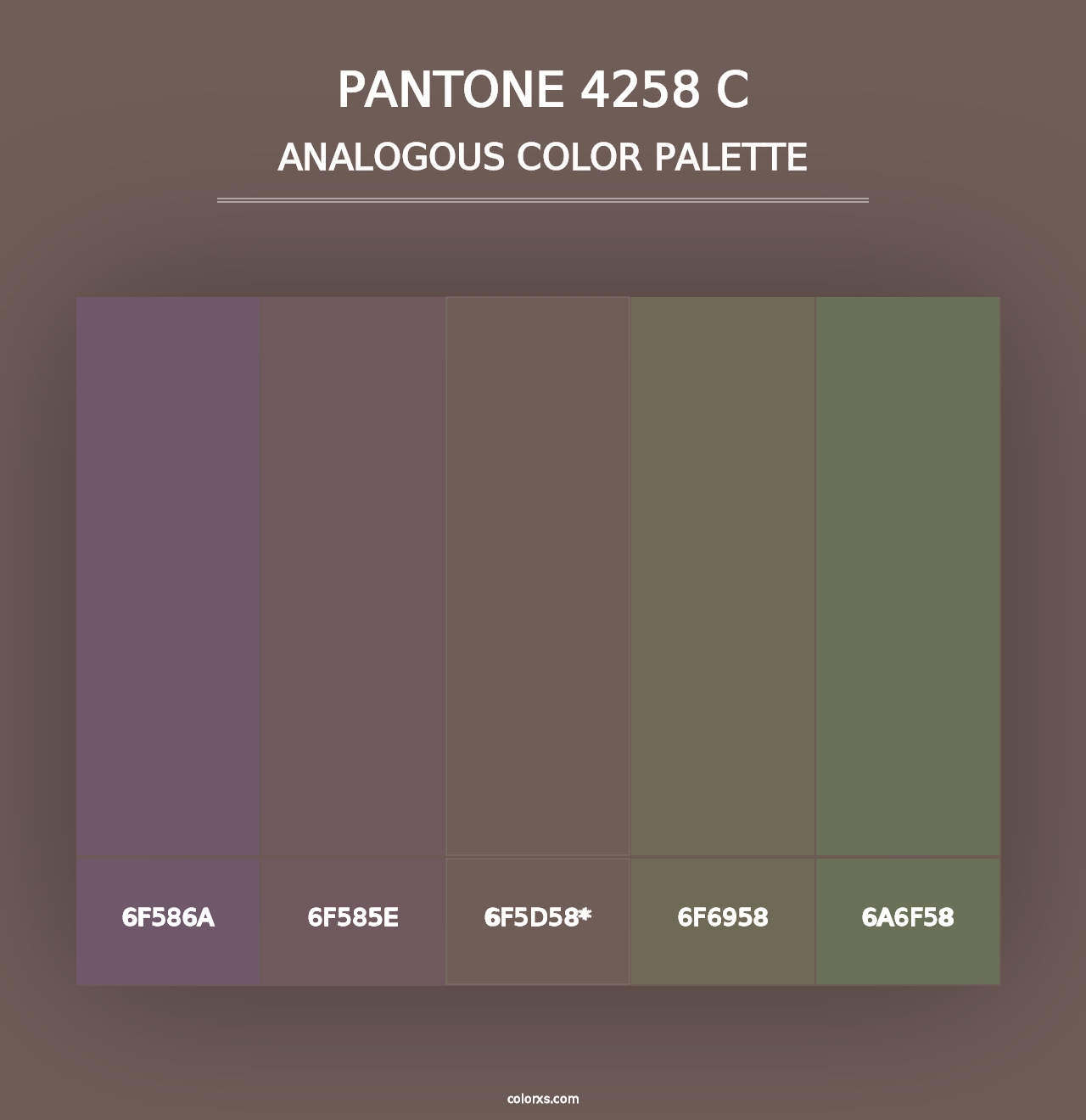 PANTONE 4258 C - Analogous Color Palette