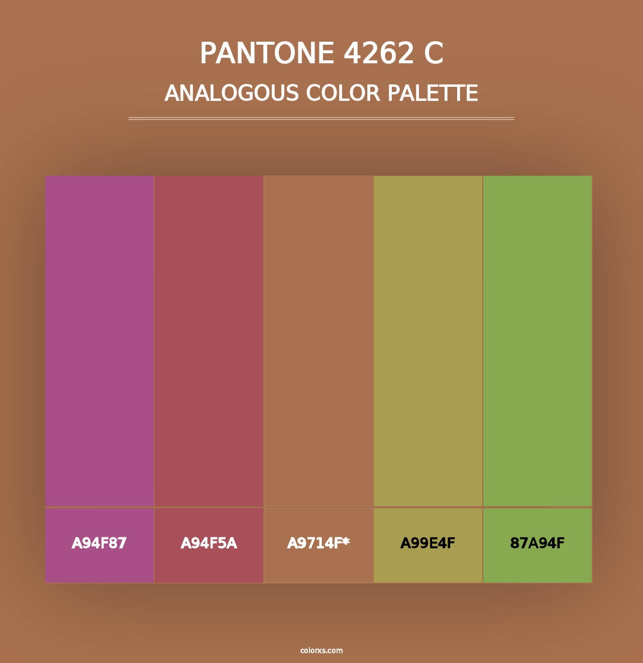 PANTONE 4262 C - Analogous Color Palette