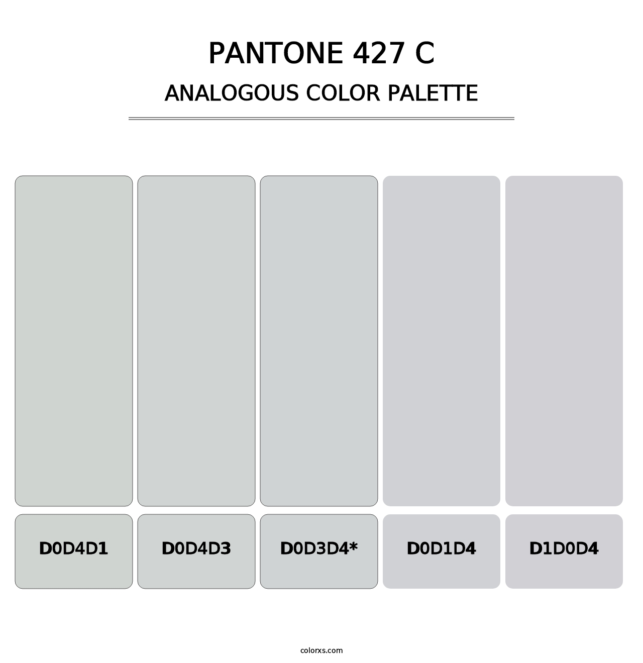 PANTONE 427 C - Analogous Color Palette