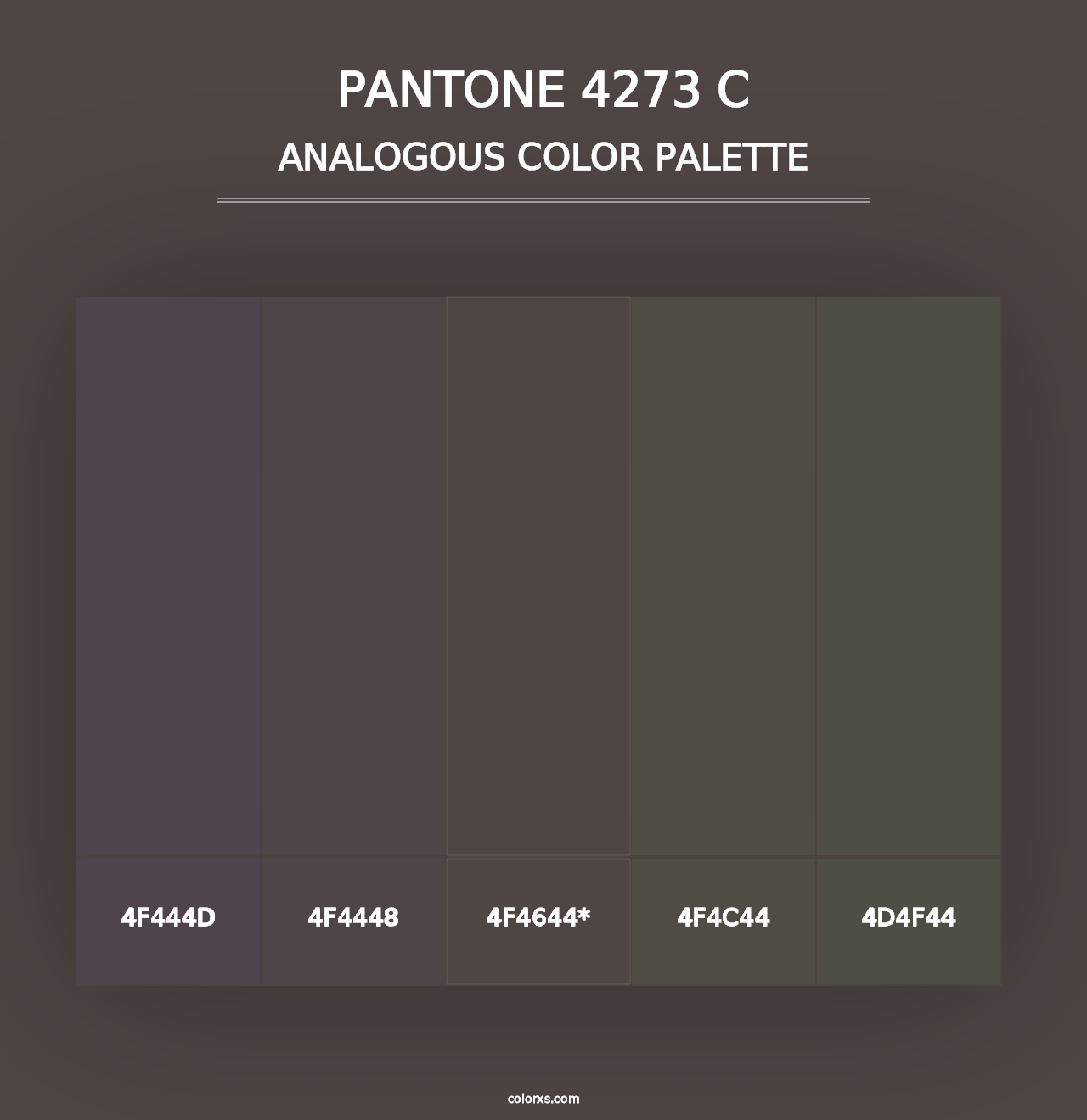 PANTONE 4273 C - Analogous Color Palette